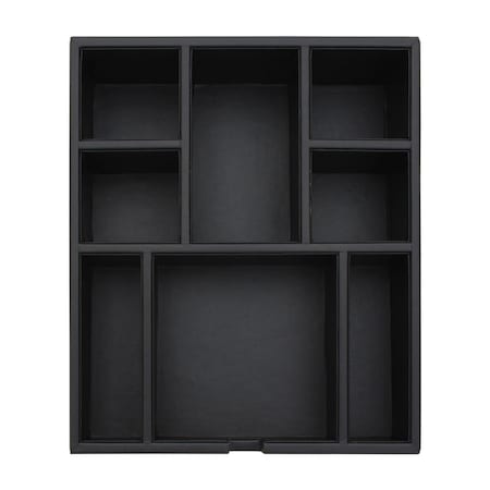 Dacasso Black Leatherette Condiment Tray AG-1324